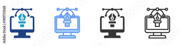 Obraz Graphic Design icon set multiple style collection