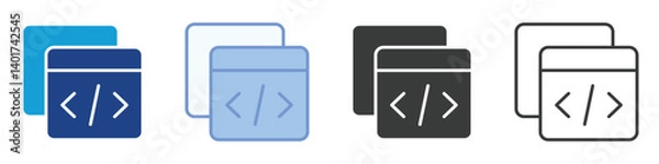 Fototapeta Webs Icons Collection – Multiple Vector Styles Icons