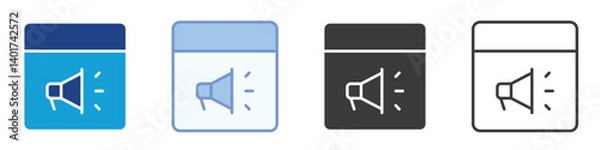Fototapeta Website Icons Collection – Multiple Vector Styles Icons
