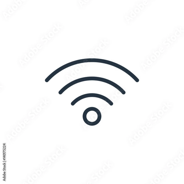 Obraz ikona linii wifi na białym tle