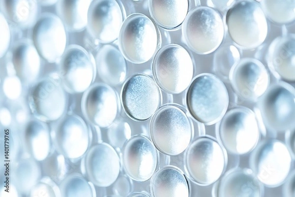 Fototapeta Array of Translucent Spherical Objects