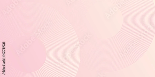 Fototapeta Minimalist circle effect background pastel colorful pink and yellow gradations abstract