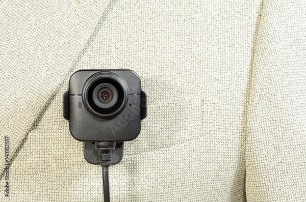 Obraz body camera white jacket
