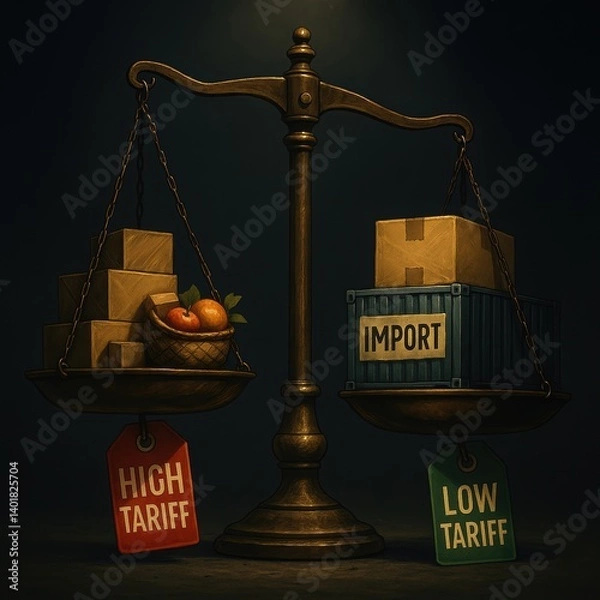 Fototapeta Balancing Local Versus Imported Produce