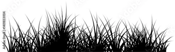 Fototapeta grass silhouette background