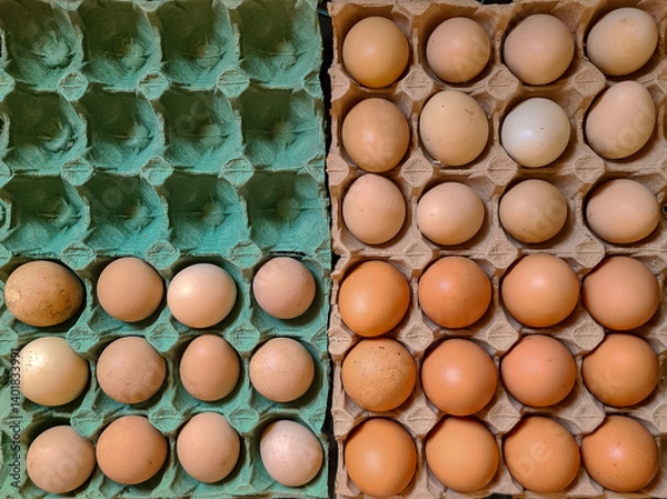 Obraz Eggs in a carton