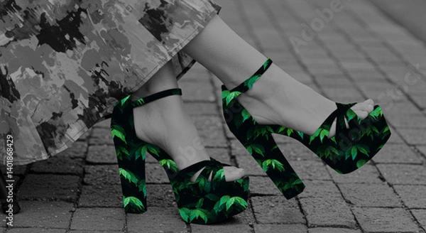 Fototapeta piedi scarpe splash screen