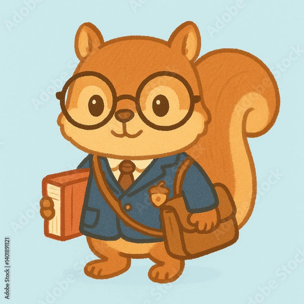 Obraz squirell with glassses