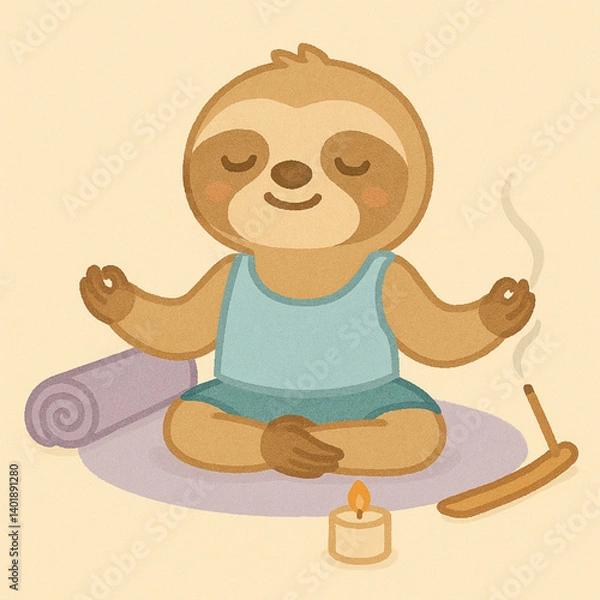 Obraz yoga sloth