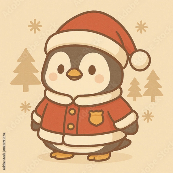 Obraz penguin christmas