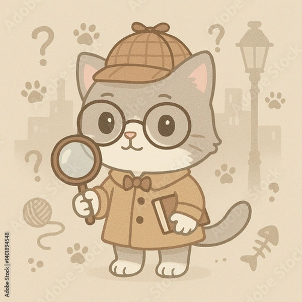 Obraz dectective cat