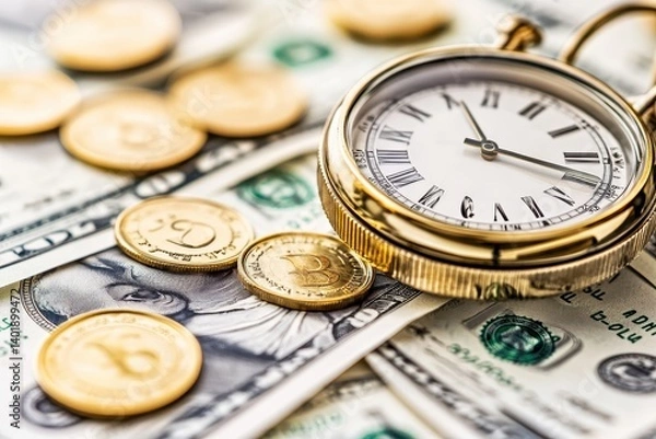 Fototapeta Golden time, monetary value