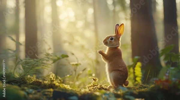 Obraz rabbit in the forest