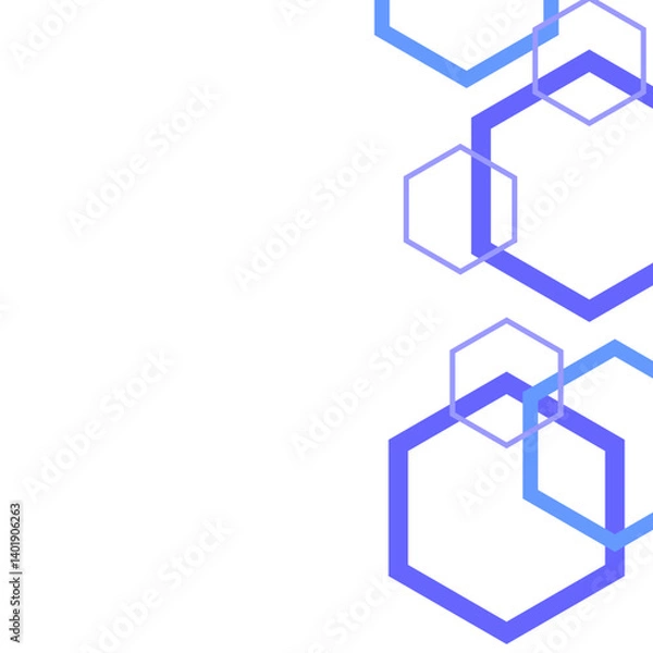 Fototapeta Hexagon Outline Border