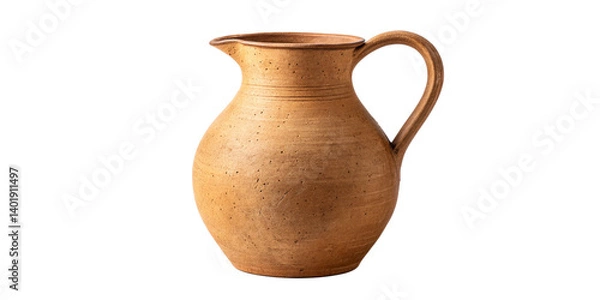 Fototapeta Rustic Clay Jug Isolated on Transparent Background – Traditional Earthenware Pottery
Antique Terracotta Clay Water Jug – PNG Isolated Vintage Pottery Vessel