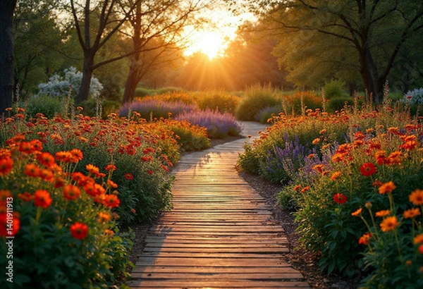 Fototapeta path in the garden