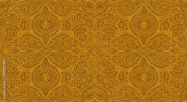 Fototapeta Golden Labyrinth of Light AI Generated