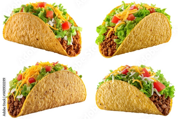 Fototapeta Beef Taco Close Up