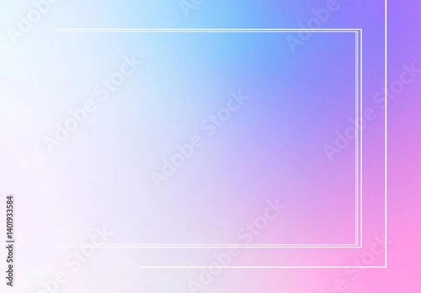 Fototapeta  Blue and Purple Gradient Background – Flat Vector Illustration with Blurred Edges for Website Banners, Social Media Posts, and Presentations – Simple, Modern Design on a White Background