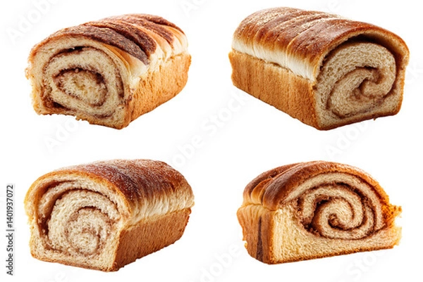 Fototapeta Cinnamon Swirl Bread Slice