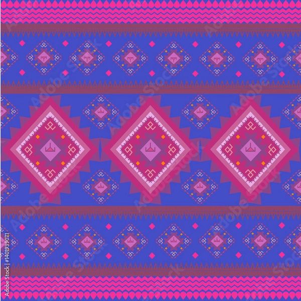 Obraz seamless knitted pattern