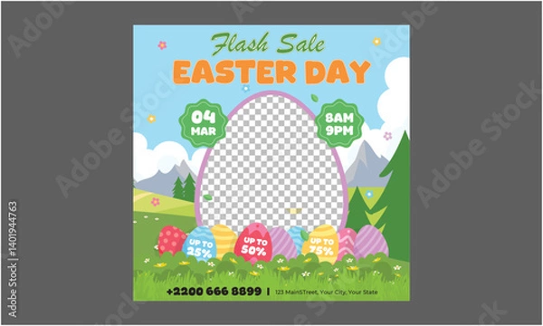 Fototapeta Easter Day Socials Media