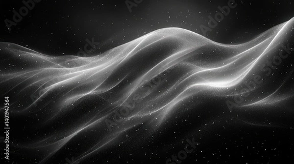 Fototapeta dark grainy gradient gray abstract blurry pattern monochrome background,image Ai