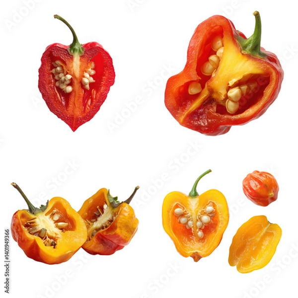 Obraz Halved Scotch Bonnet Pepper