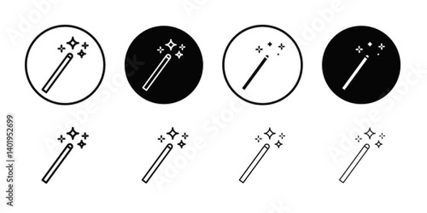Obraz magic wand icon Thin line art collection