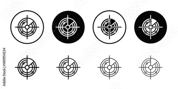 Obraz radar detection icon Thin line art collection