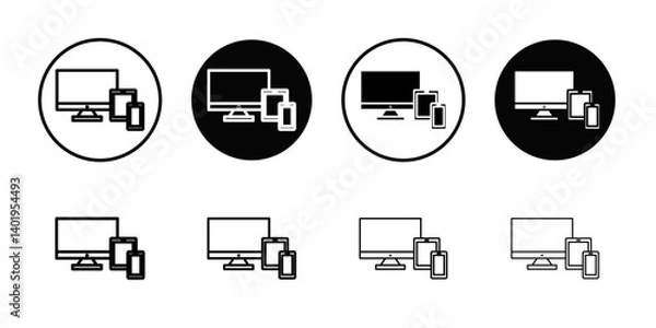 Obraz Responsive Design icon Thin line art collection