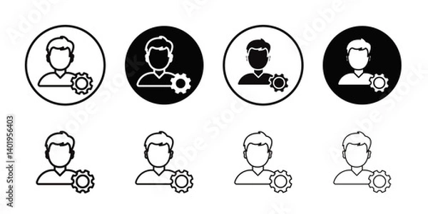 Fototapeta User Management Icon Thin line art collection