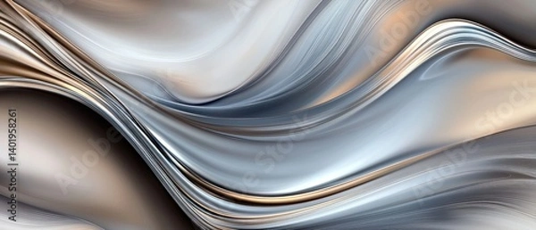 Obraz Abstract Flowing Metallic Texture