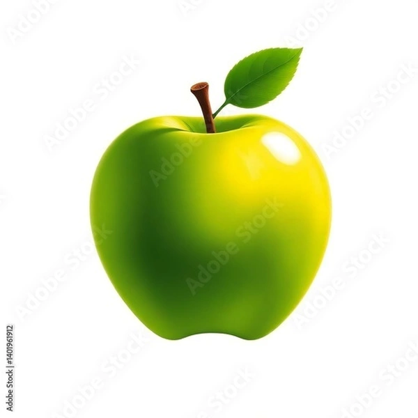 Obraz green apple isolated on white