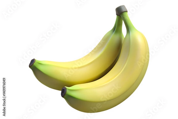 Obraz bananas 3d isolated on white background