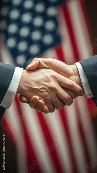 Fototapeta Estrechando la mano