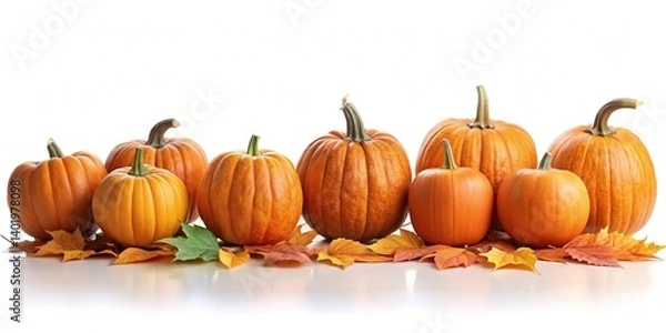 Fototapeta pumpkin on white background