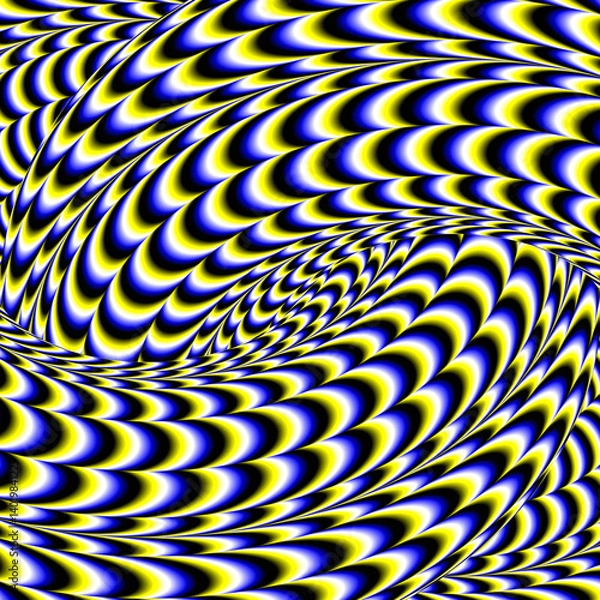Fototapeta Psychedelic optical spin illusion background.