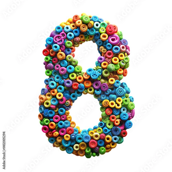 Fototapeta Colorful Number 8 Design