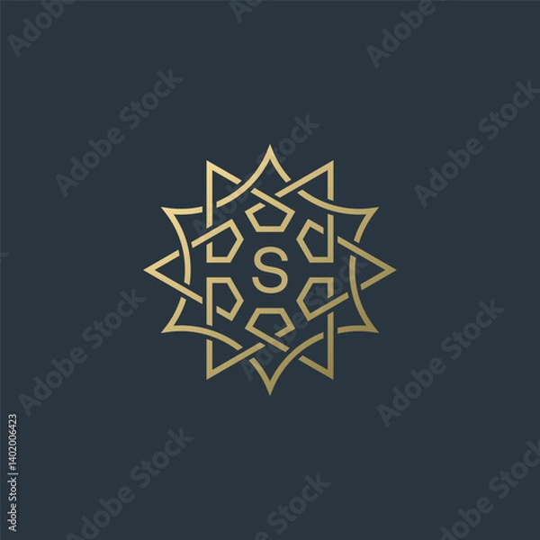 Fototapeta Ornate monogram design
