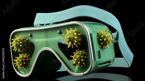 Fototapeta Exploring the impact of virtual reality on virus simulation and understanding in modern technology