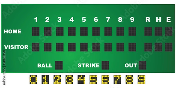 Obraz Baseball scoreboard