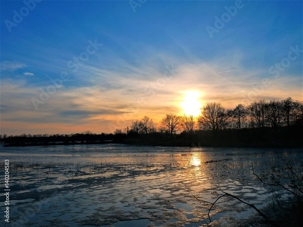 Fototapeta Dombes les étangs