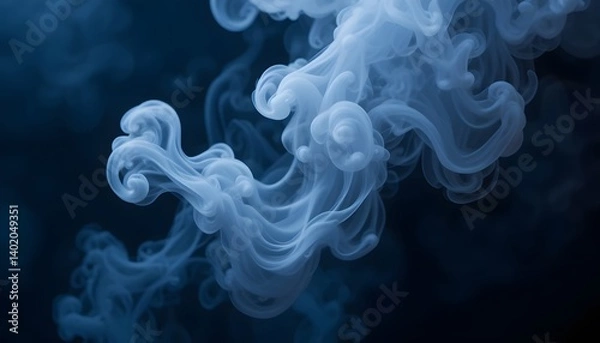 Fototapeta Elegant Smoke Swirls in a Dark Abstract Background