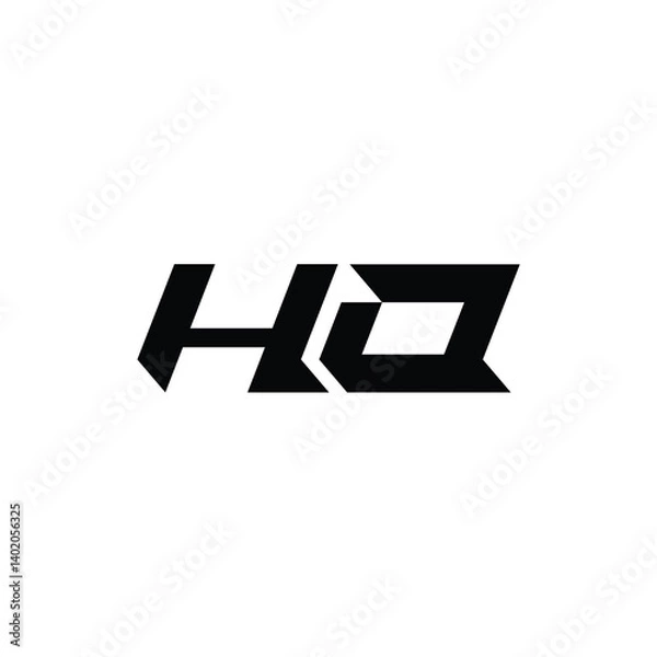 Fototapeta HD monogram logo design letter text name symbol monochrome logotype alphabet character simple logo