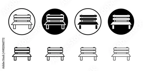 Obraz Bench icon Flat illustration sign