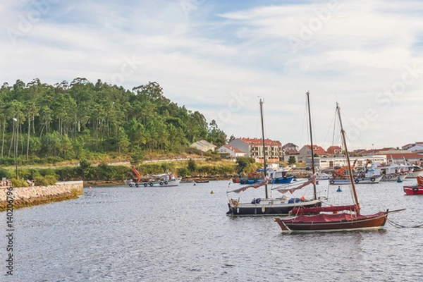 Obraz Two sailboats on Xufre fishing port