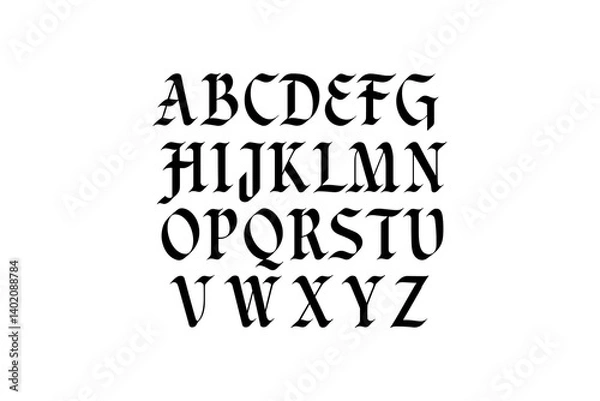 Fototapeta InkScribe - Inky Blackletter Font Vector