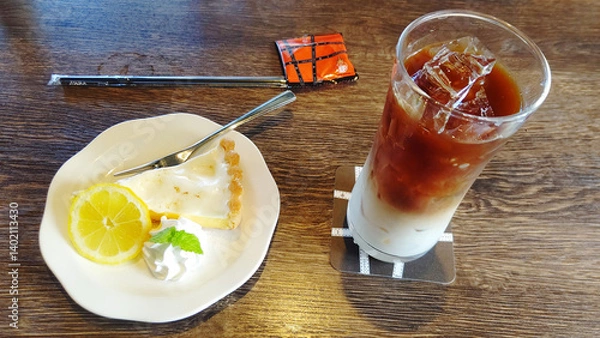 Obraz カフェのケーキセット