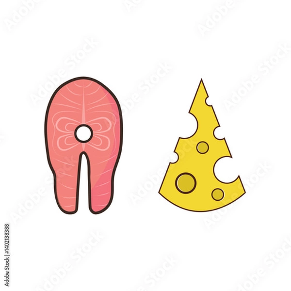 Fototapeta Web Set of Nutrition, Healthy food and Detox Diet Vector Icons. Contains such Icons as Metabolism, Caunt Calories, Palm oil free, Zero thans fat, Probiotics and more. Simple Outline icons collection.